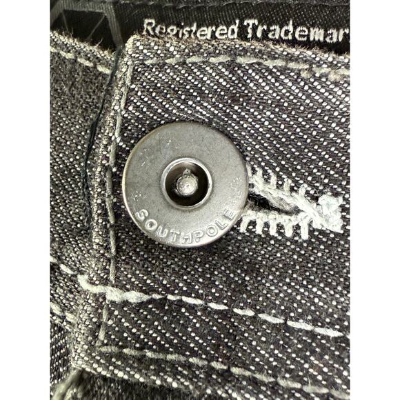 Southpole 8180 Straight Leg Denim Jean Pants Skater Hip Hop Y2K Black Men 34 EUC - Picture 5 of 9